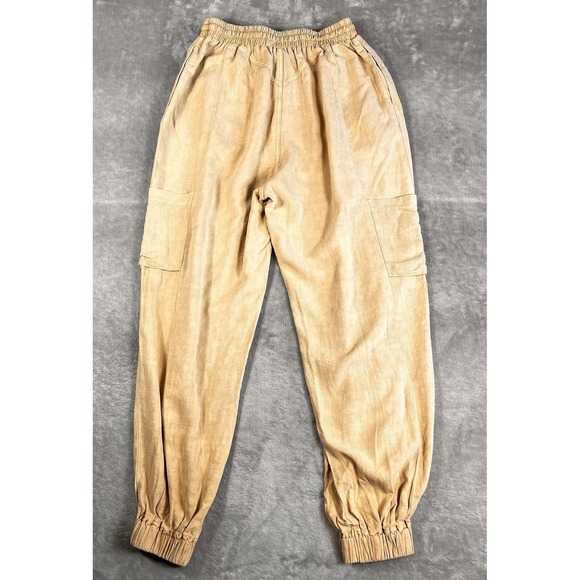 Urban Outfitters Pants - Urban Outfitters Oversized Beige Linen Blend Utility Joggers Womens S Pockets